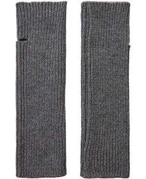 Fingerless Glove Solid Light Grey