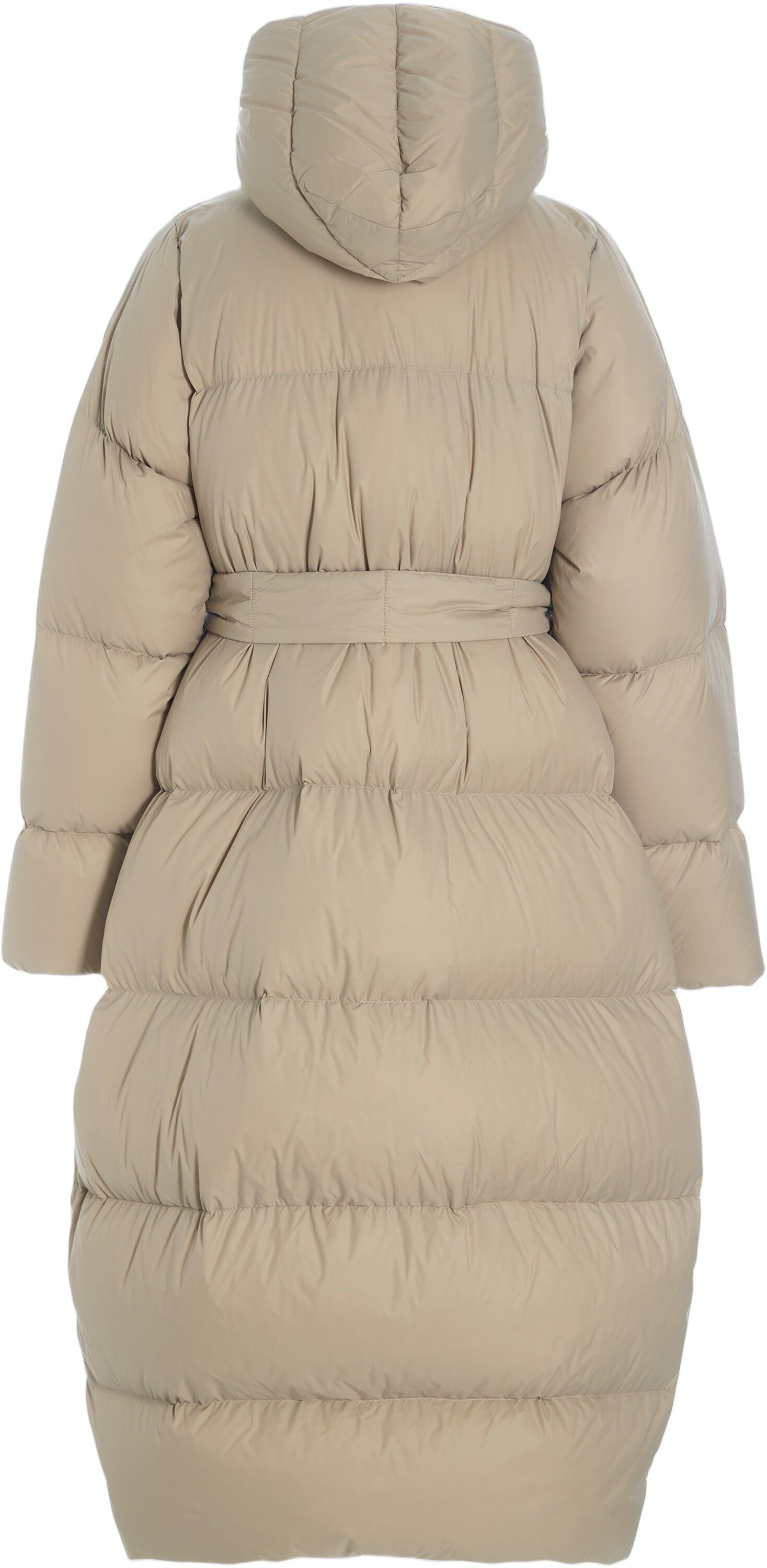 Feather down dunjakke med b&aelig;lte