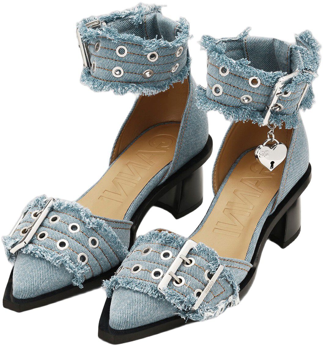 Feminine Buckle Open Cut Pump Charm