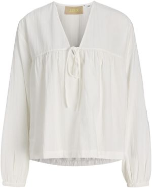 JXKIA STRUCTURE LS V-NECK BLOUSE WV