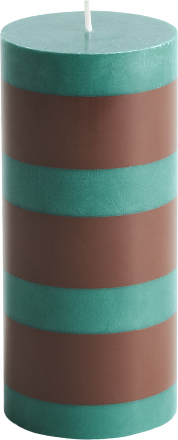 Column Candle-Small-Green and brown