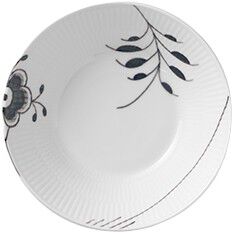 Black Fluted Mega 50 cl djup tallrik