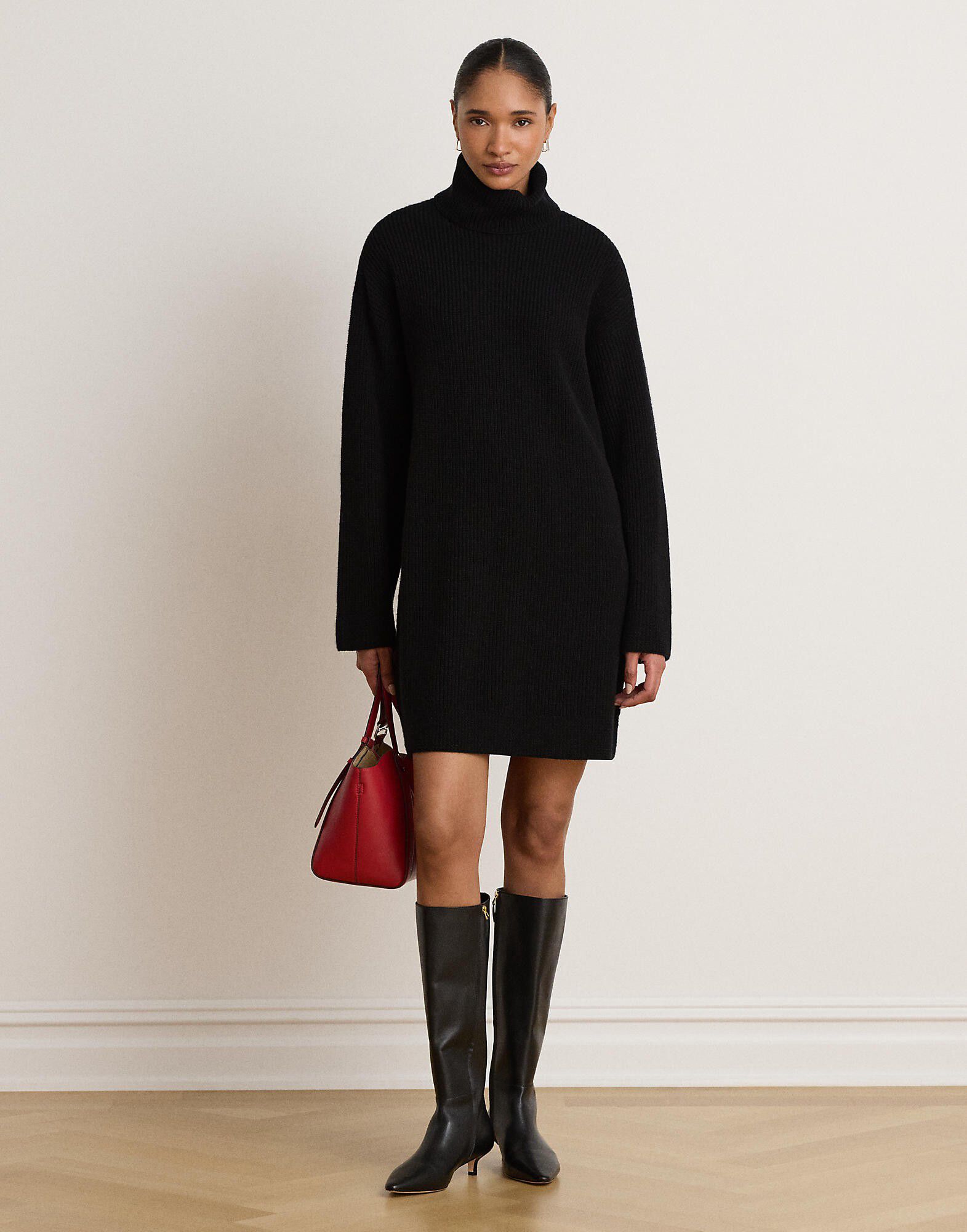 WOOL CASHMERE-LS DRESS