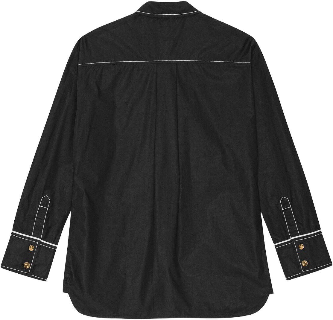 Cotton Poplin Long Sleeve Raglan Sh