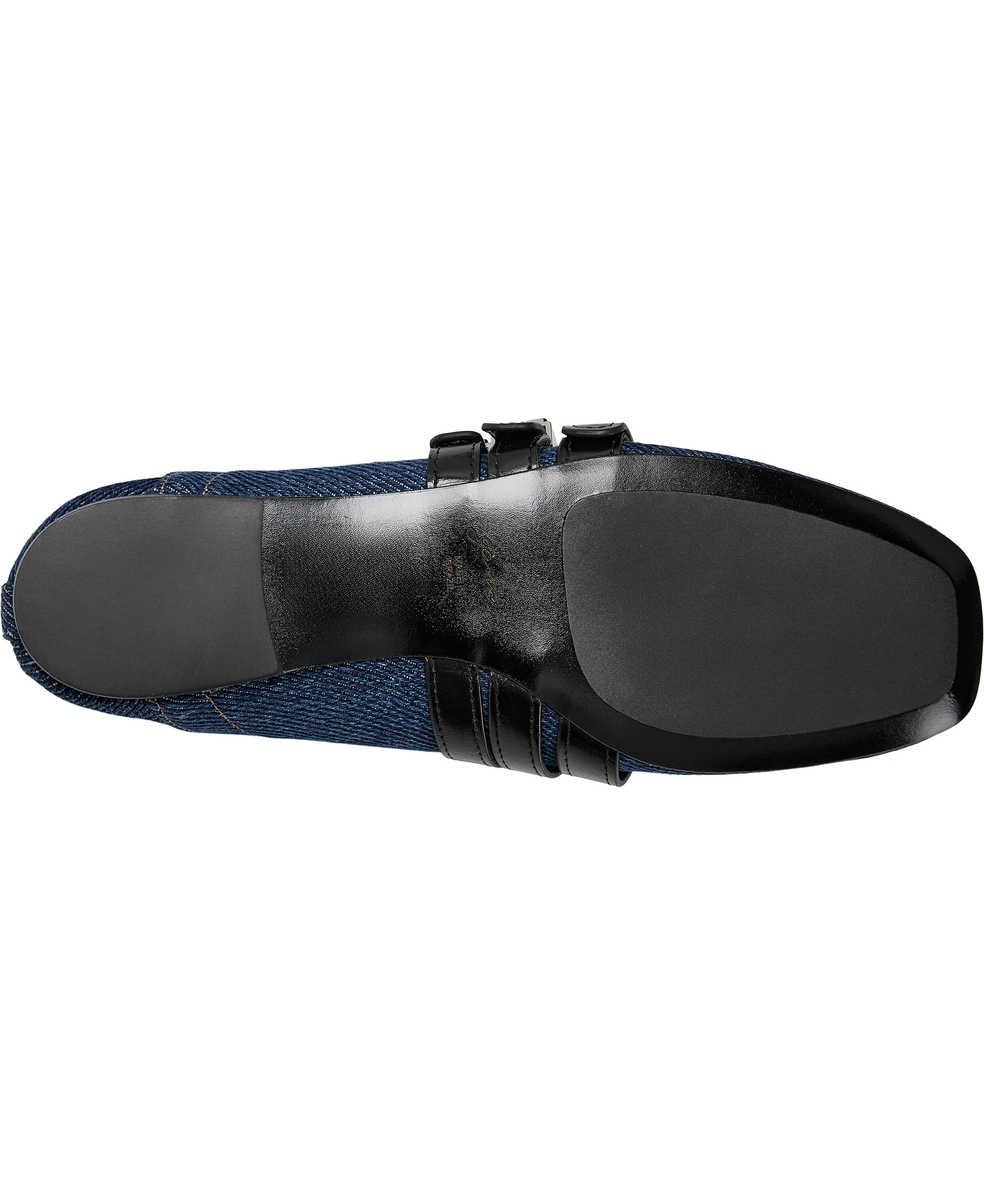 Sue Triple Ballerina Denim Fringed