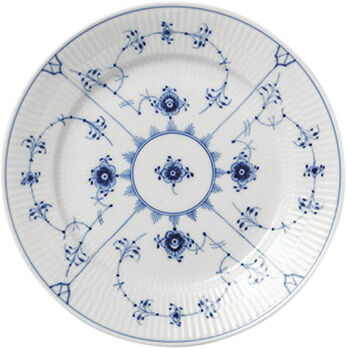 Blue Fluted Plain 22 cm tallrik