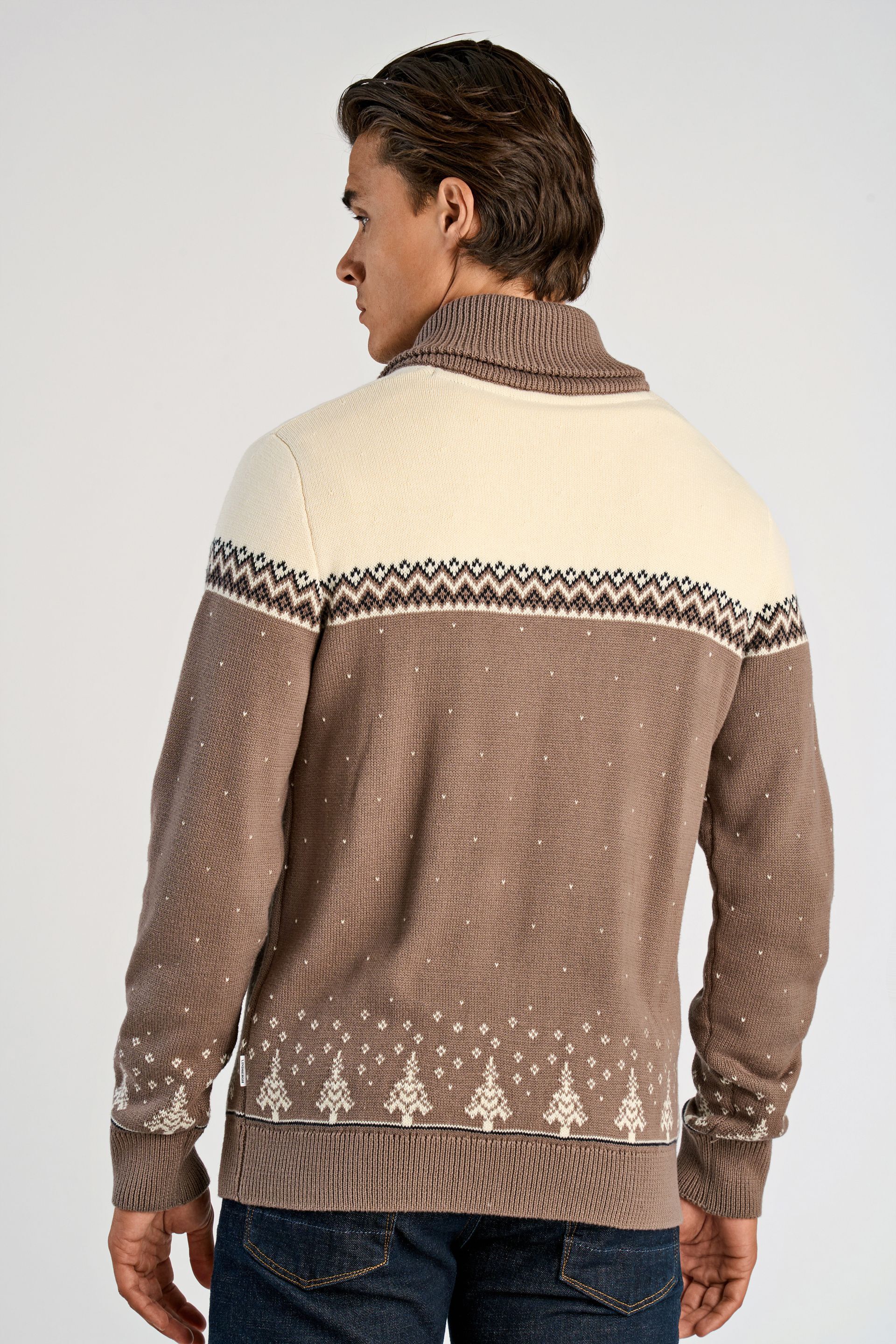 Xmas shawl collar knit