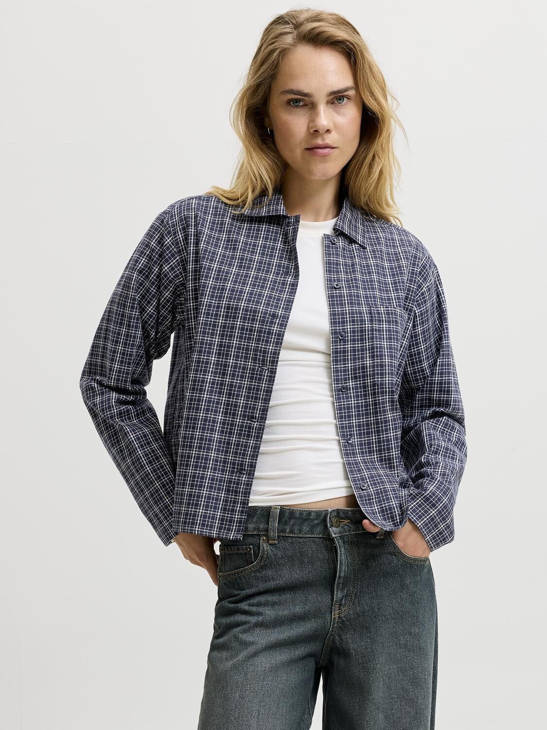 Jxasta Ls Clean Check Shirt Wvn Sn