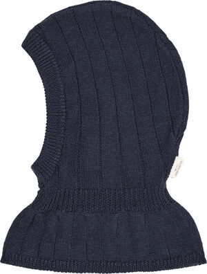 RIB KNITTED BALACLAVA IN MERINO WOO