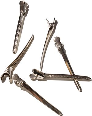 Styling Hair Clips, 6-Pack, Silver