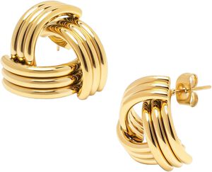 Women's Knot Earrings in Gold