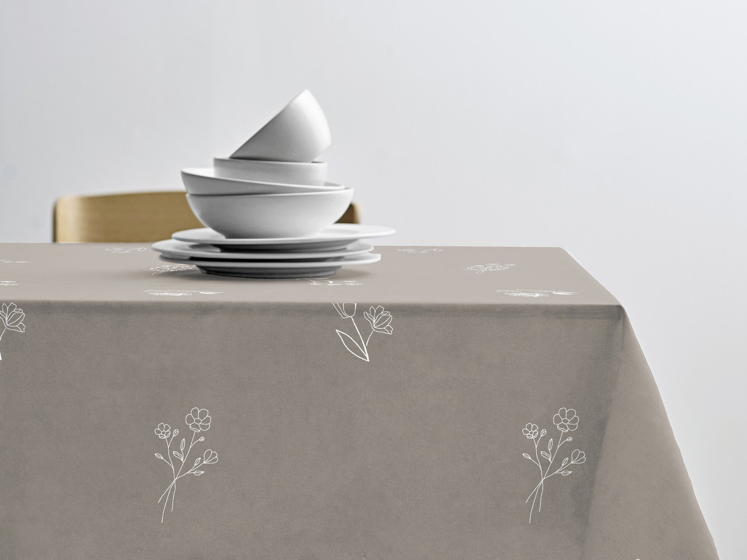 Duk 140 x 220 cm Charm White 100% spun polyester