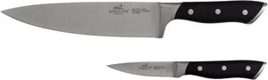 Knivset Hercules 2 delar St&aring;l/Svart ABS