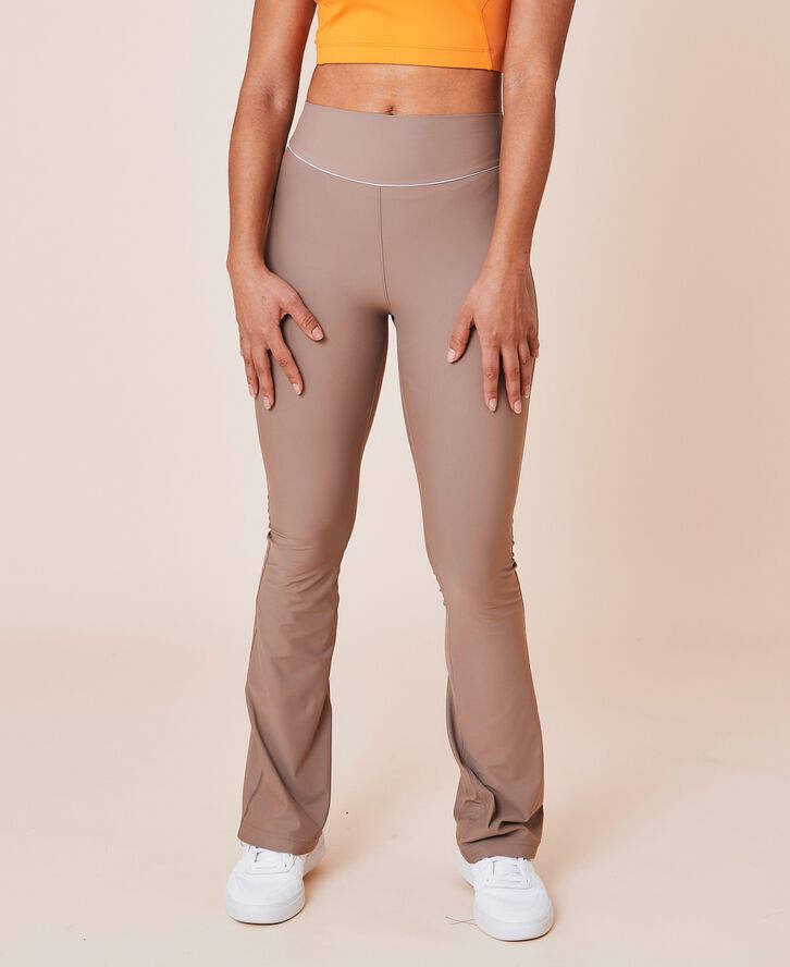 Peak high-waist flared brushed leggings - Ocean