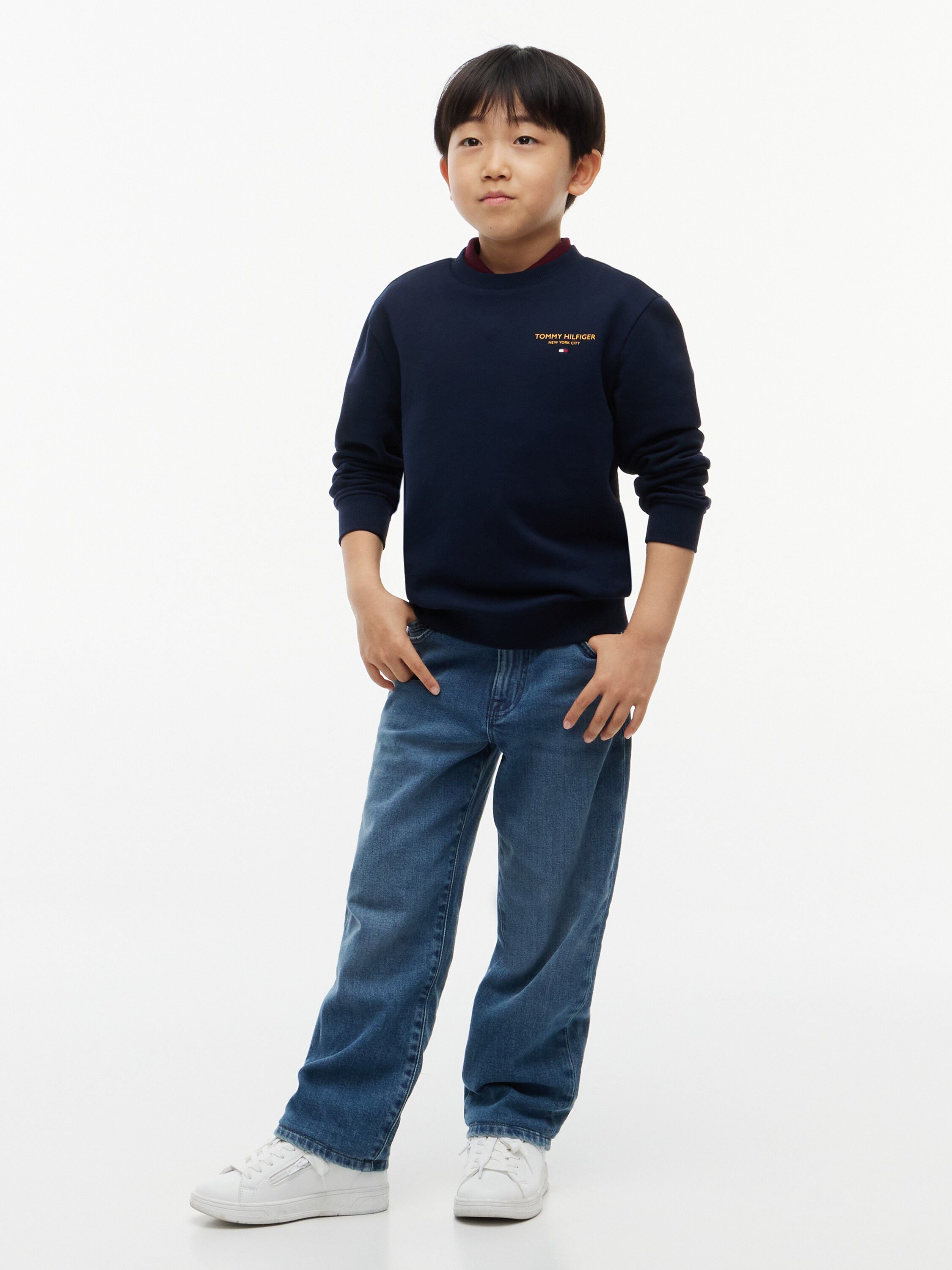 Logo Flag Embroidery Crew Neck Jumper