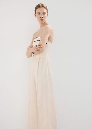 Linen bandeau jumpsuit