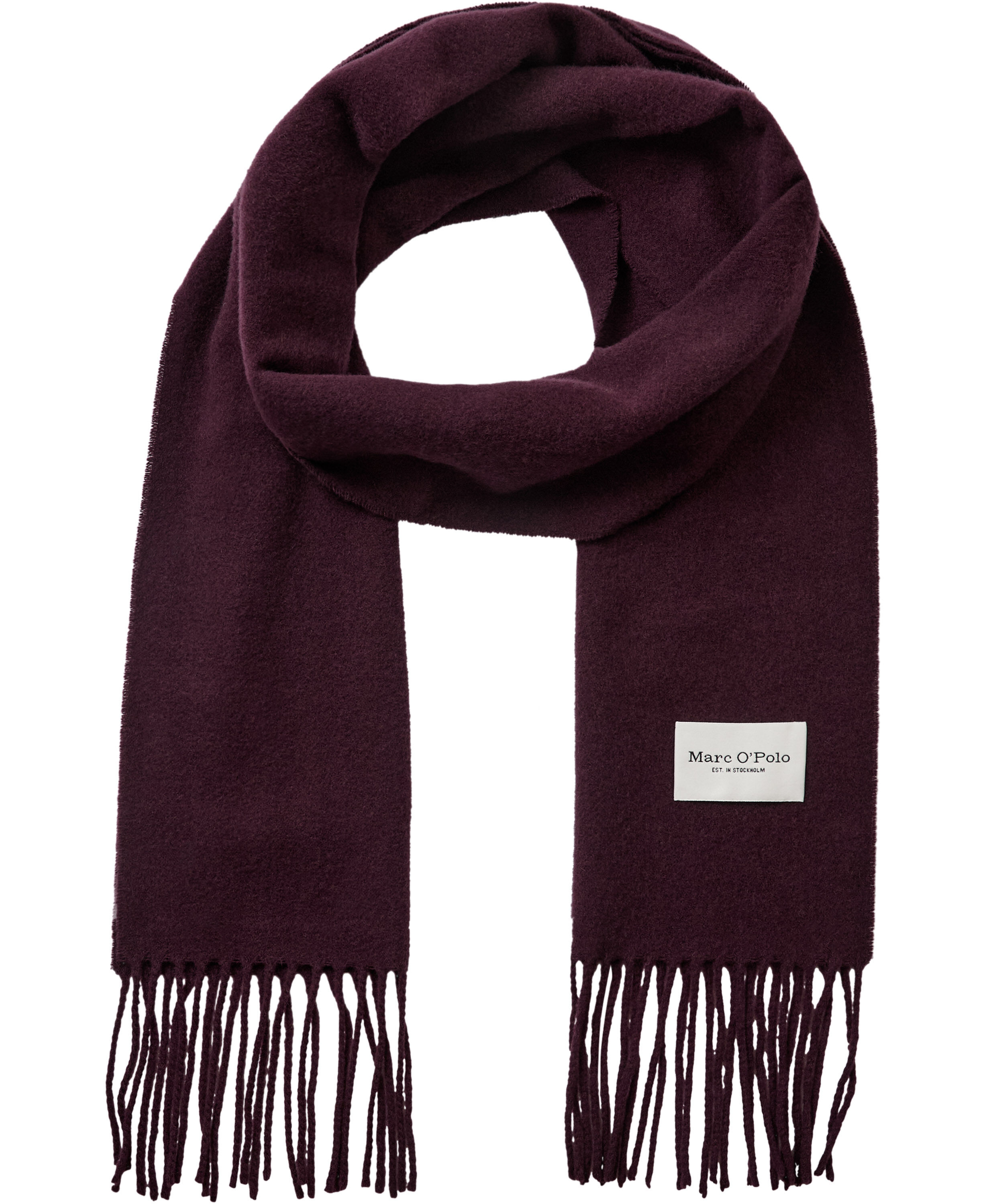 Scarf, woven wool, long fringes, so