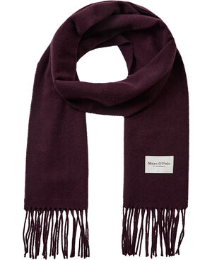 Scarf, woven wool, long fringes, so