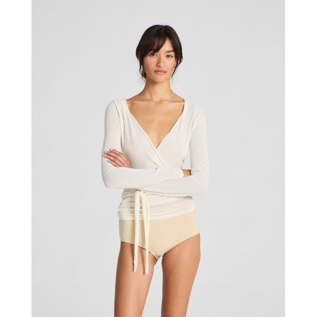 Anne L/S Wool Wrap Top