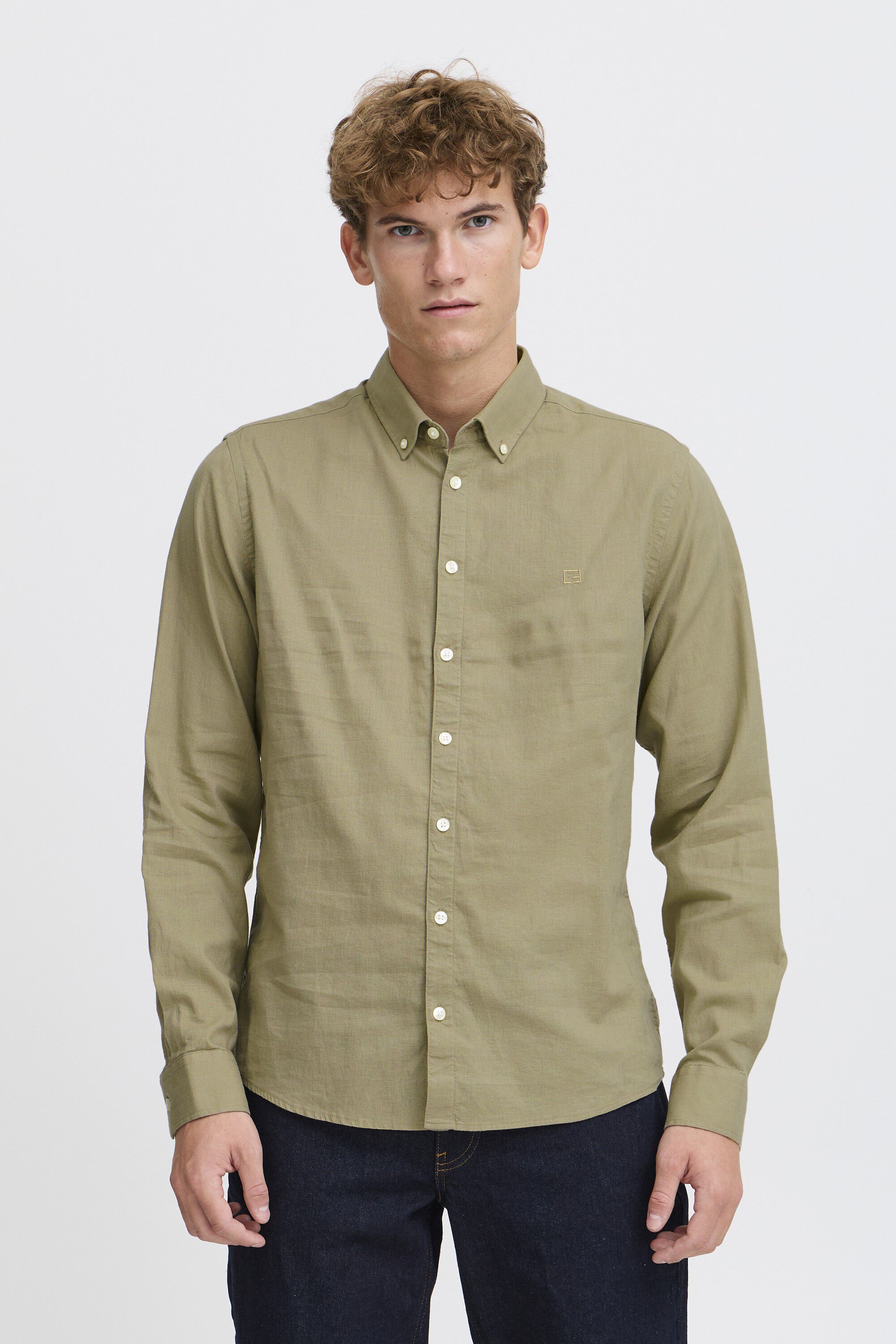 CFANTON 0053 BD LS linen mix shirt