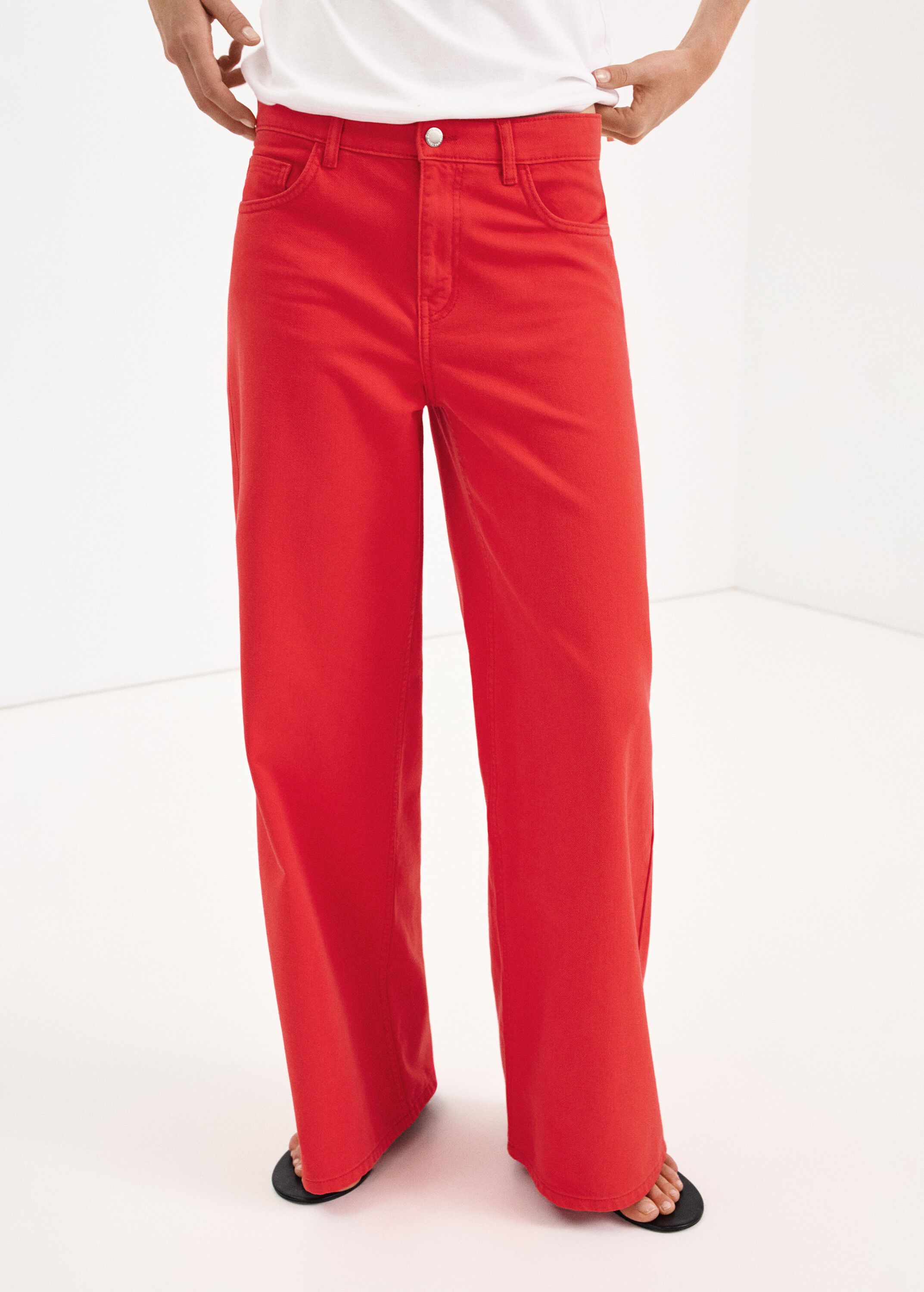 Low-rise wideleg jeans
