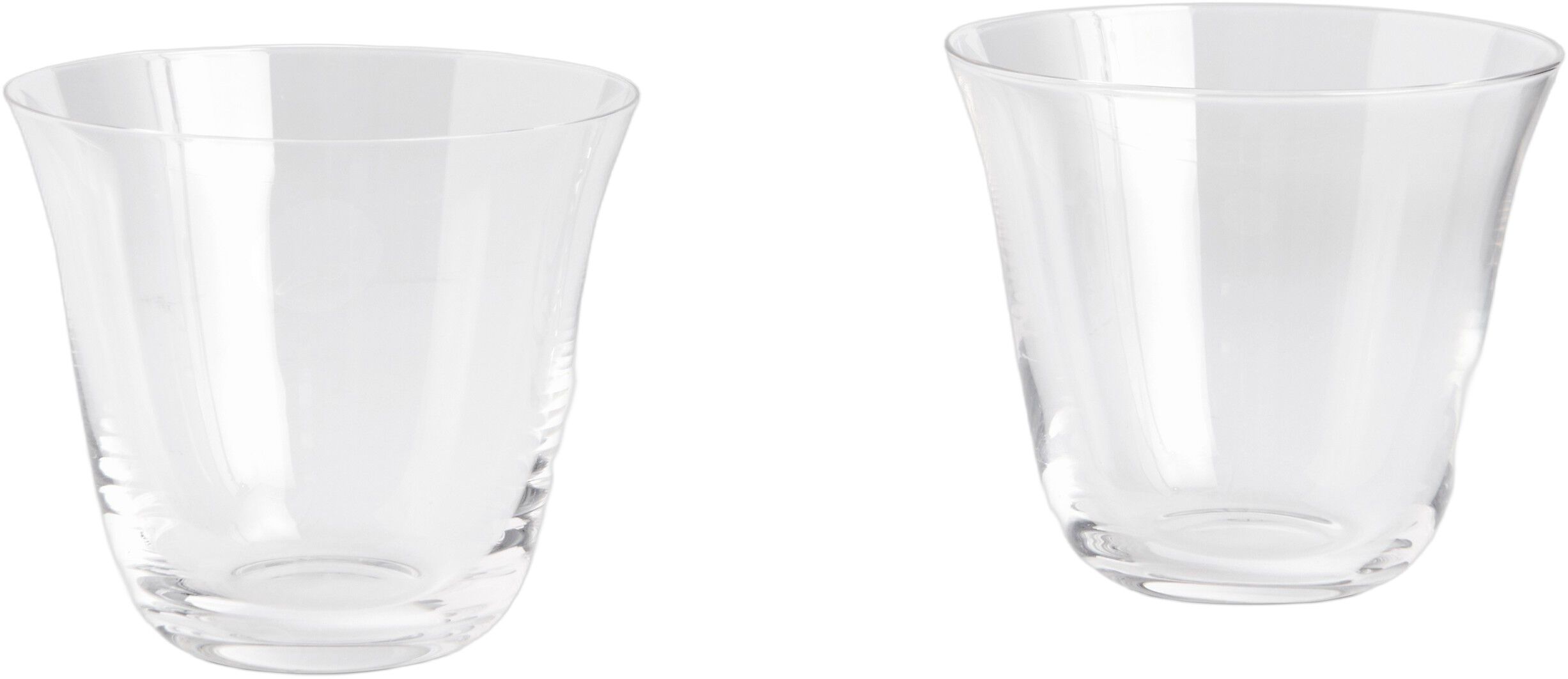 Curve Tumbler Glass-Set of 2-Small-Clear