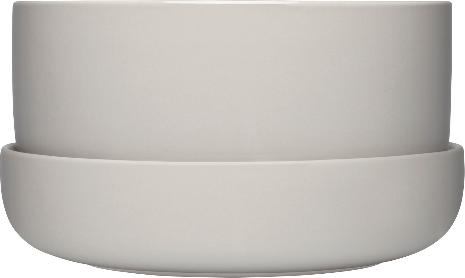 Nappula urtepotte med undersk&aring;l 240x130 lysegr&aring;