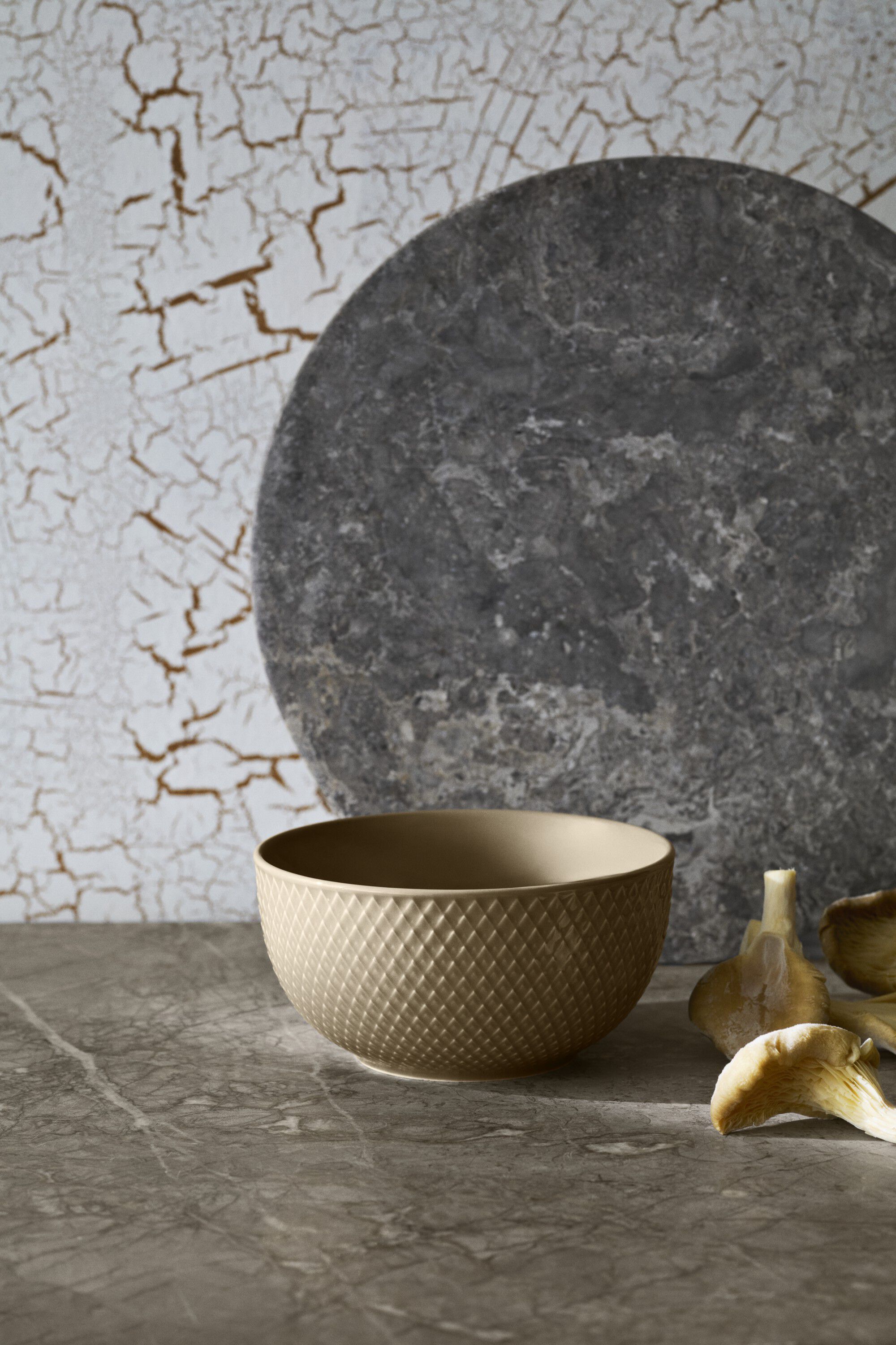 Rhombe Earth Sk&aring;l &Oslash;13 cm clay