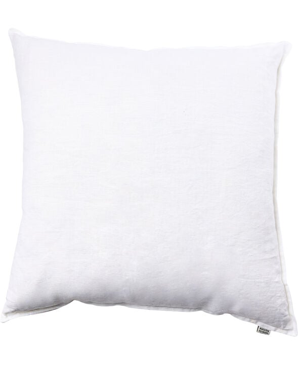 Hør vasket pude White 60x60