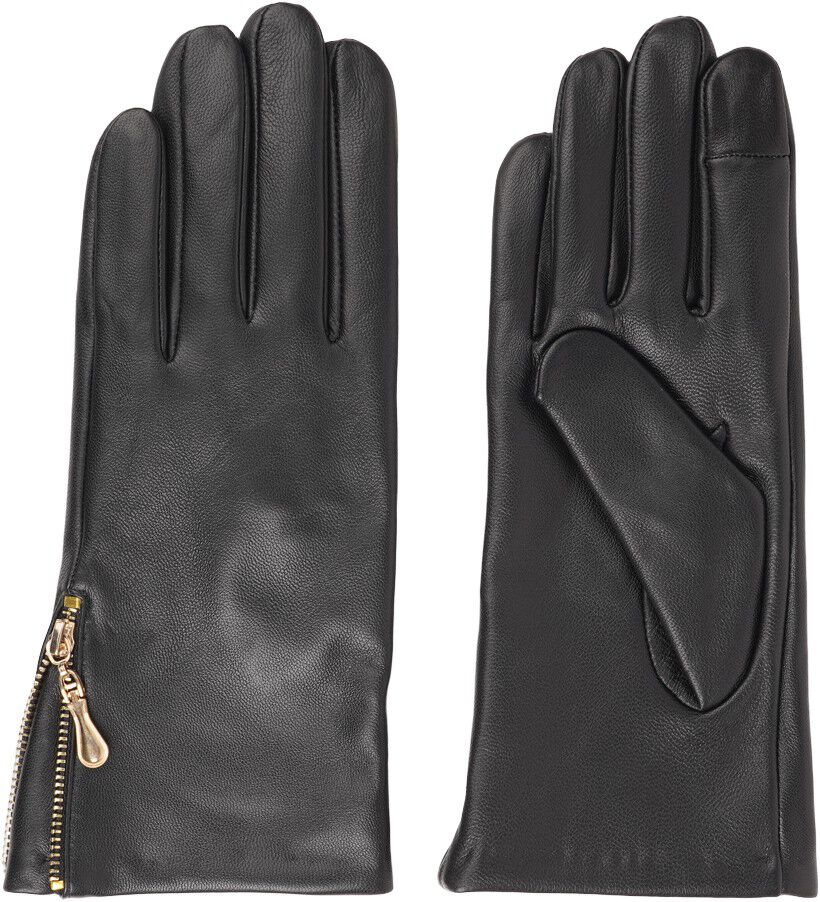 MORASSO - FEMININE LEATHER GLOVES WITH ZIP DETAIL