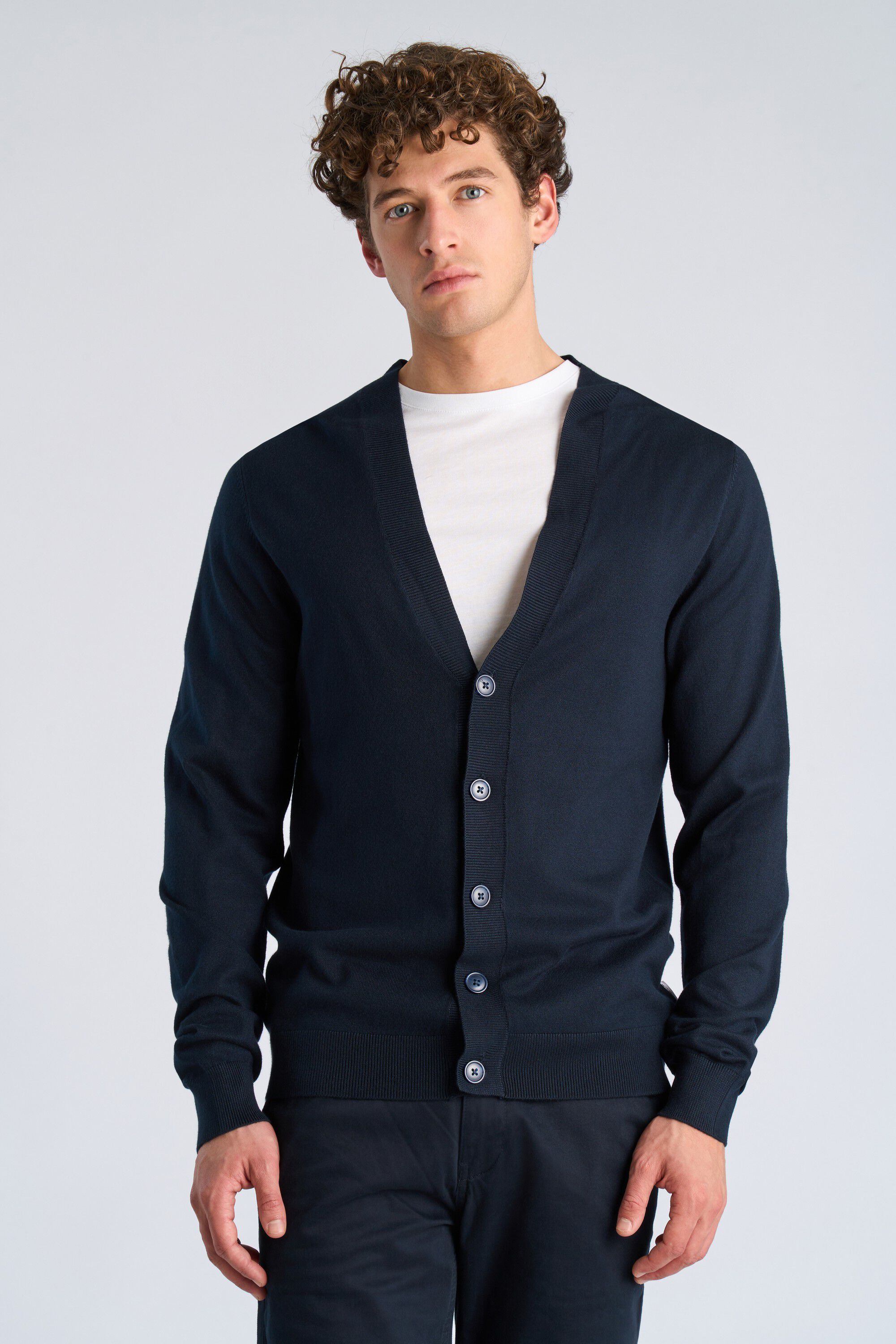 Ecovero v-neck button cardigan