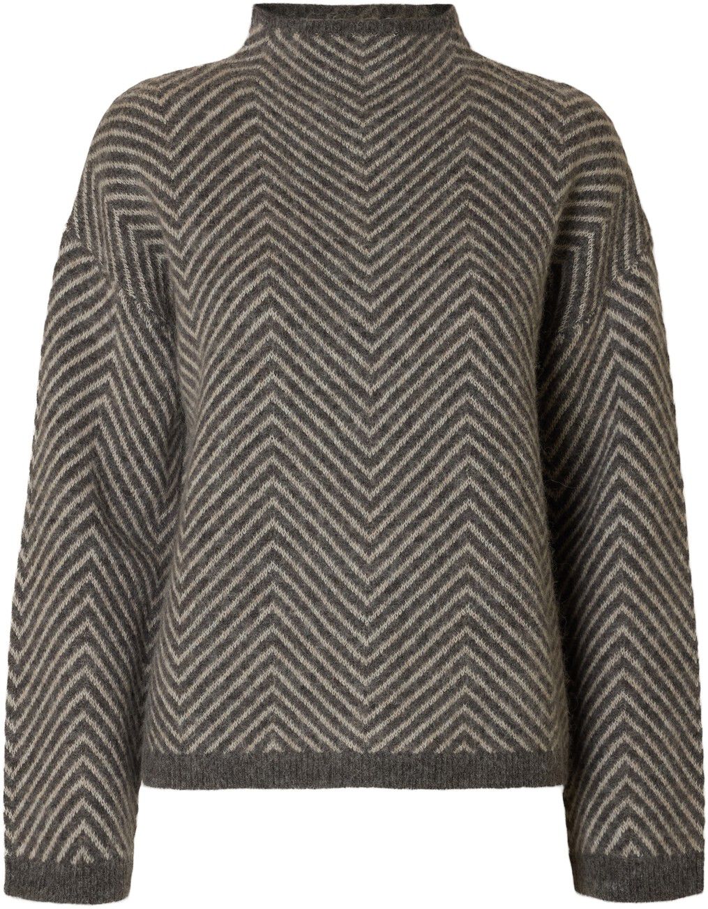 SLFLULU LS HERRINGBONE KNIT HIGH NE