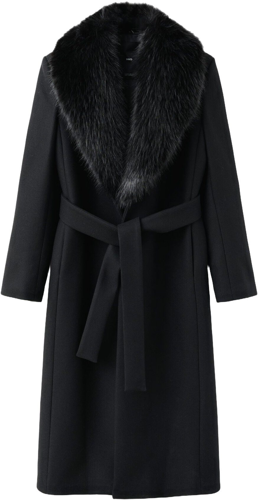 Manteco wool coat with fur collar