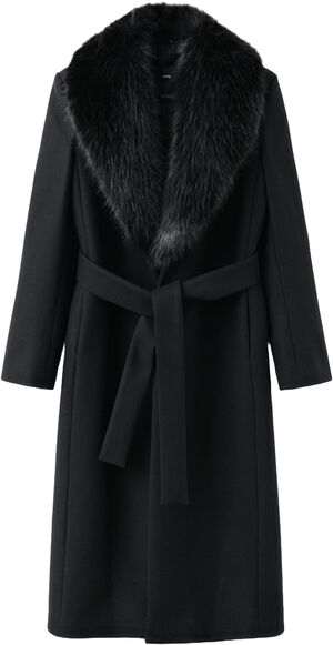 Manteco wool coat with fur collar