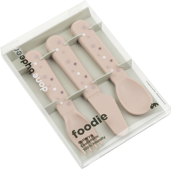 Foodie bestiksæt Happy dots Pudder