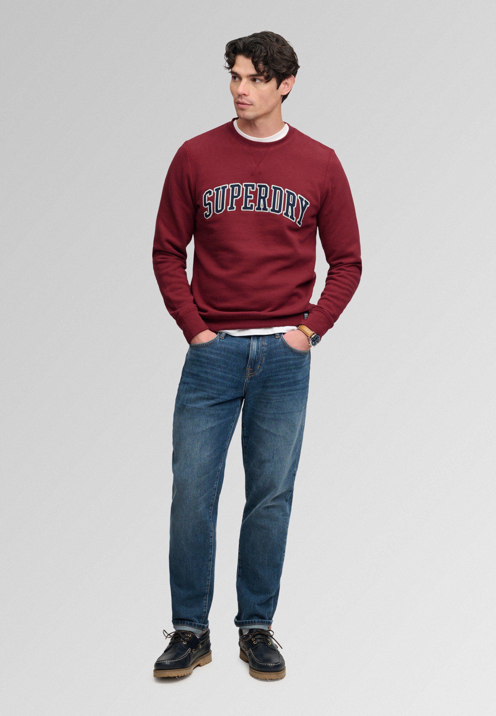 ATHLETIC APPLIQUE RELAXED CREW