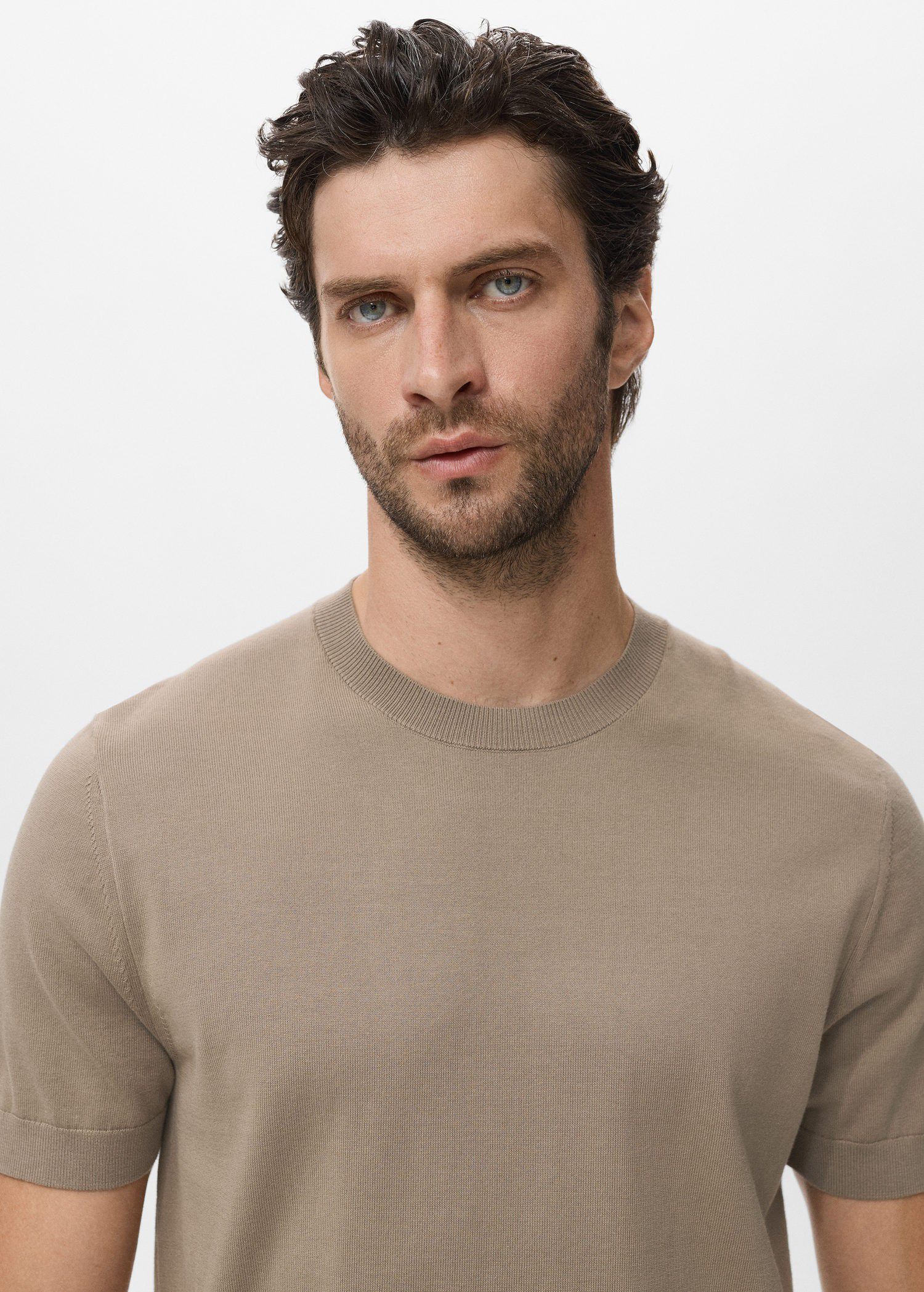 Cotton fine-knit t-shirt