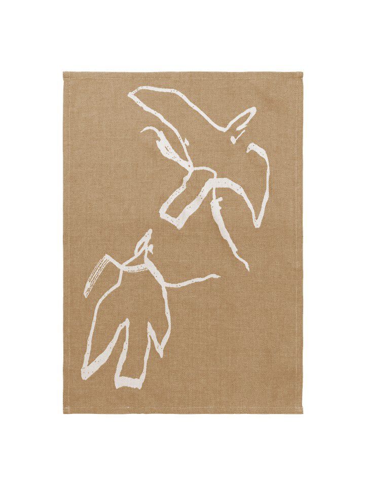 Vuelo Tea Towel - Sugar Kelp/Off-wh