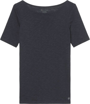 T-shirt, short-sleeve, boat-neck