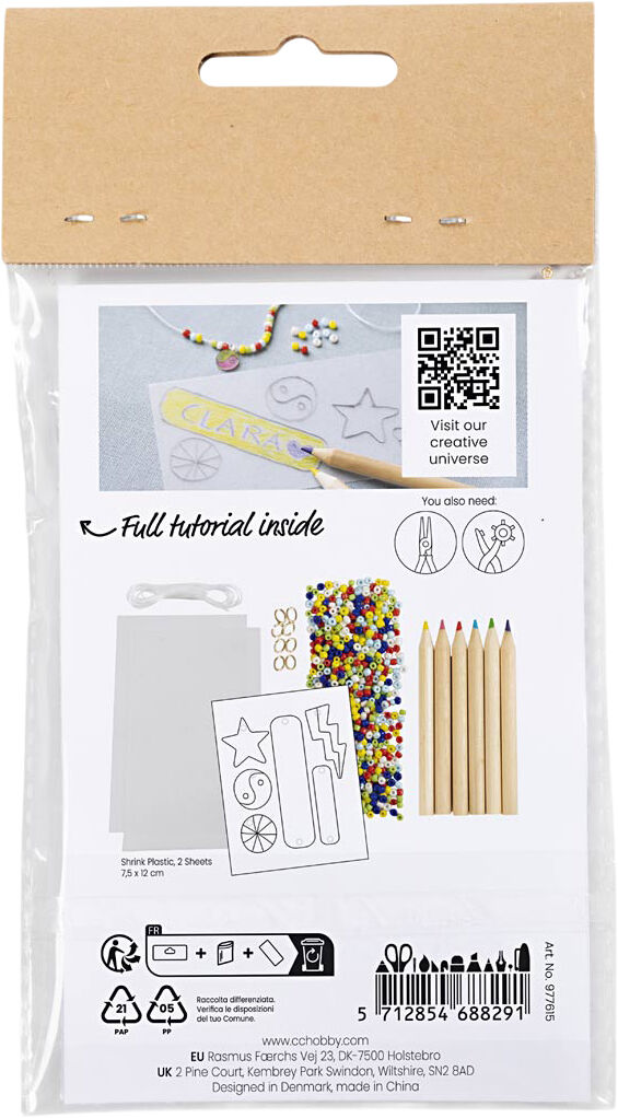 Mini DIY Kit Smykker, Armb&aring;nd krympeplast