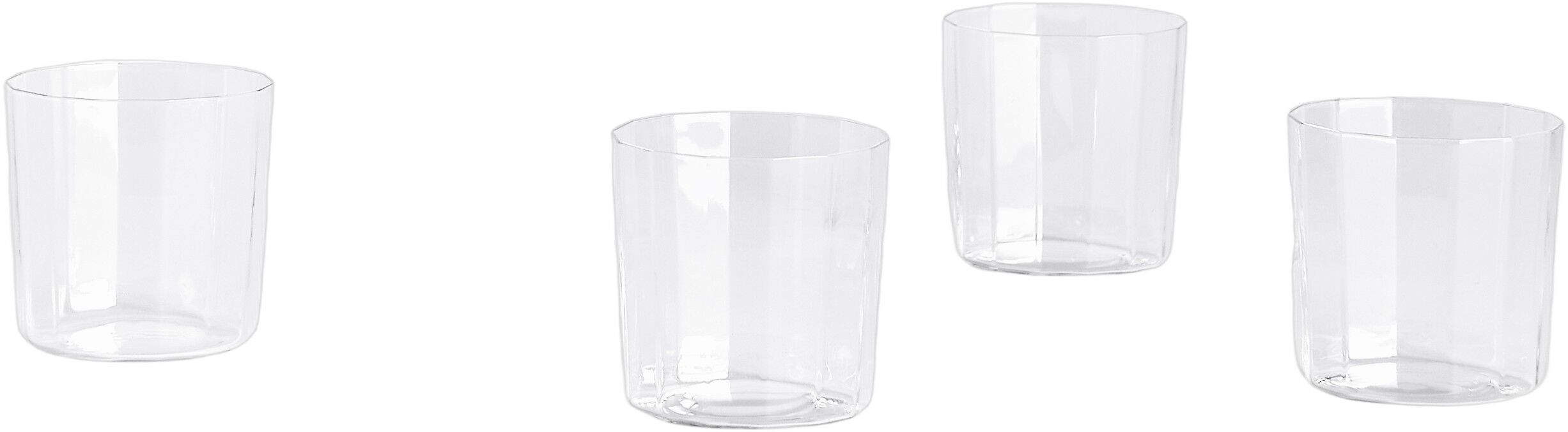 Angle Glass-Set of 4 Wide H7,5-Clear