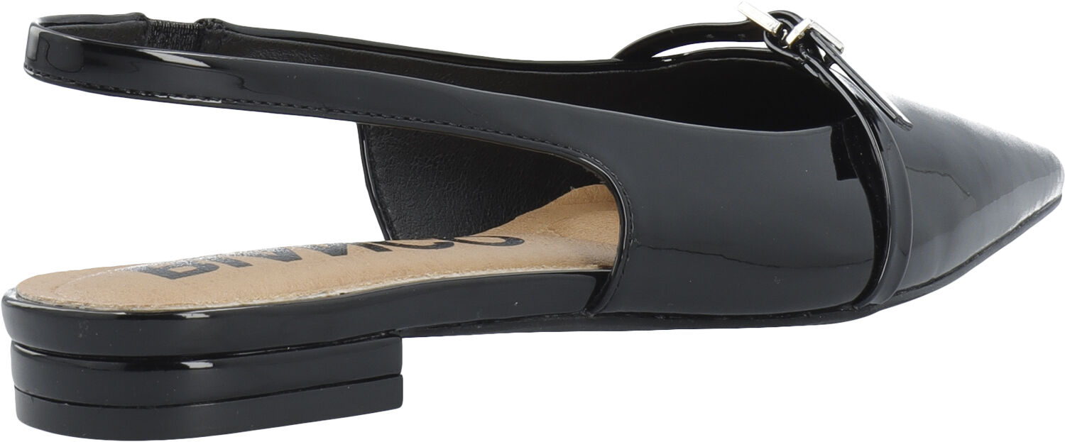 BIABARI Pointy Flat Slingback Faux Leather