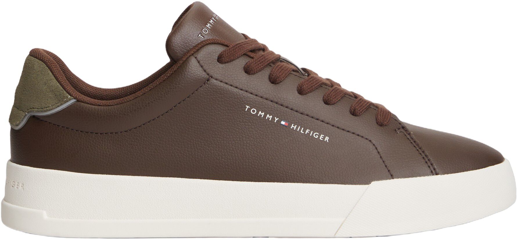 Logo Court Trainers With Leather