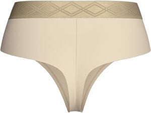 Thong with elastic waistband