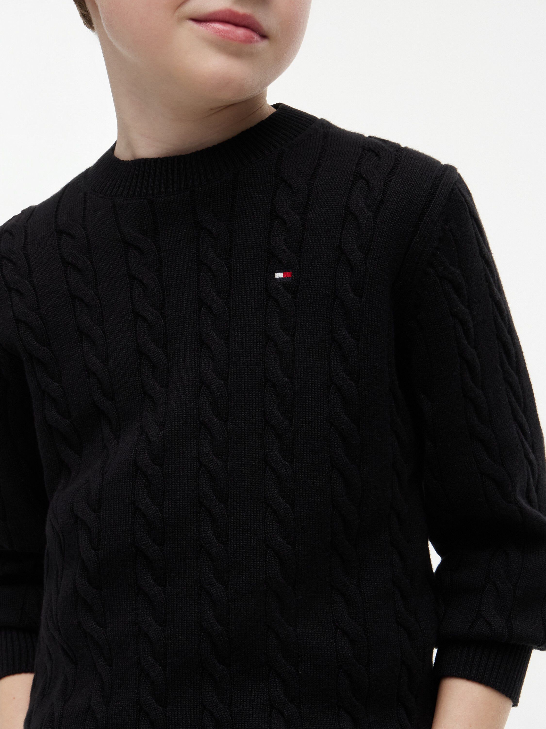 COTTON CABLE SWEATER