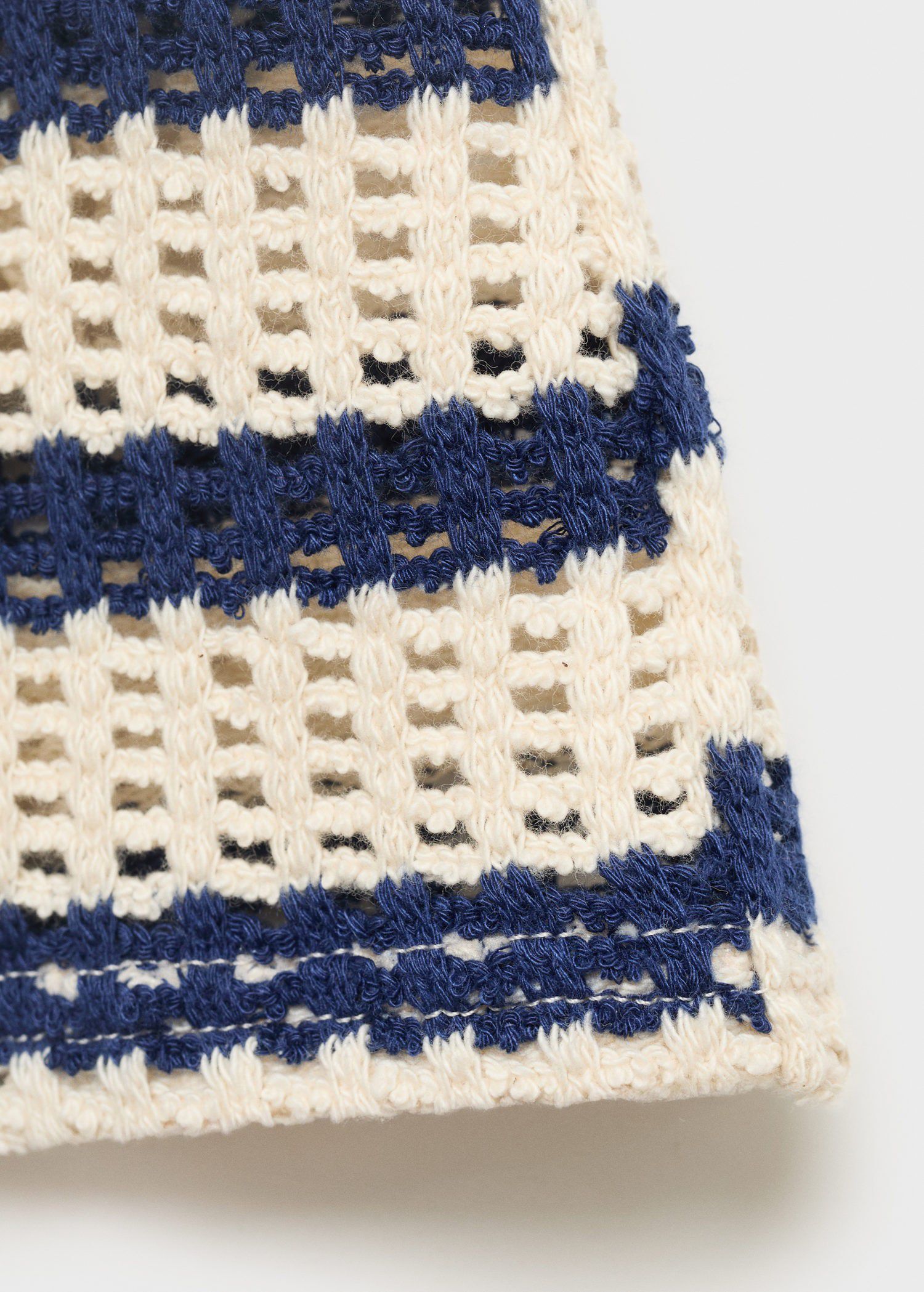 Striped crochet shorts