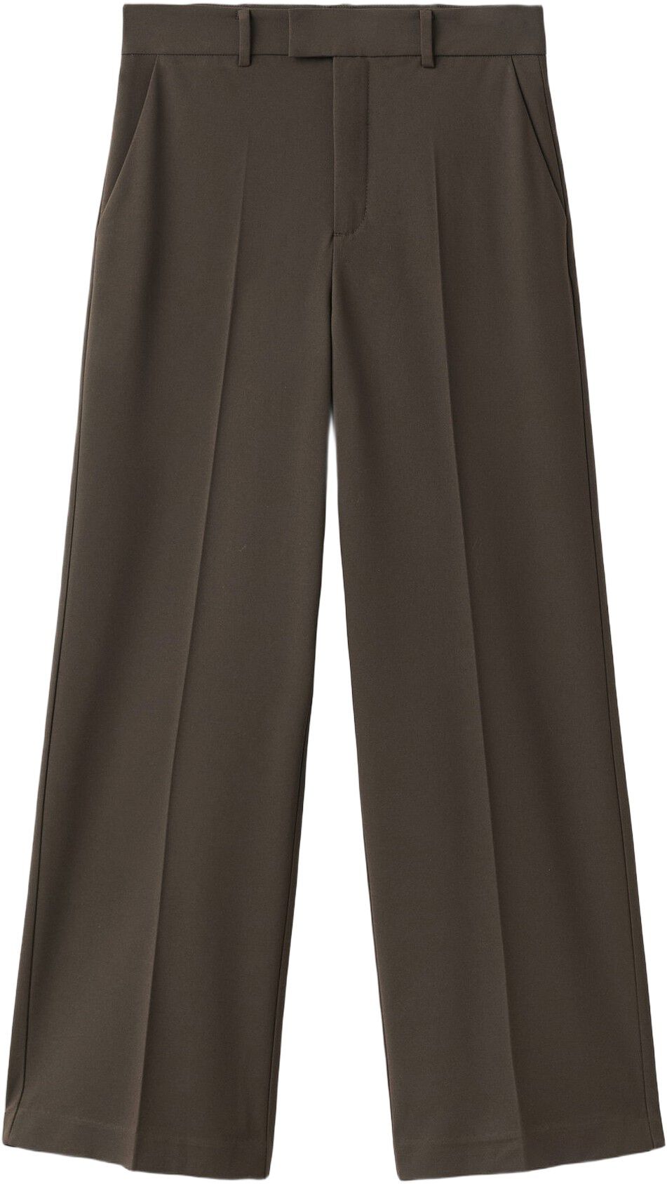 Mid-rise cropped straight-leg trous