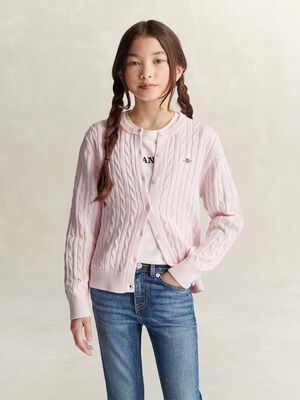 Shield Cable Knit Cardigan