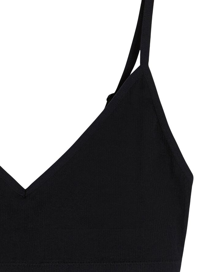 Mjuk ribbad bh utan sömmar med v-ringning