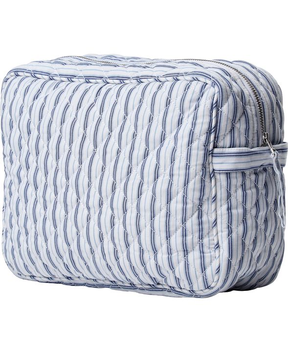 Moira 2 Make up bag Blue Stripe big